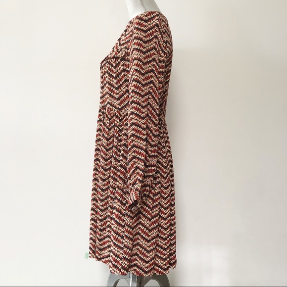 La Petite Francaise vintage retro pattern floral babydoll dress long sleeve - Picture 3 of 8